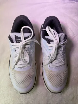 Skechers D'lux Walker 2.0 Women's White with Light Blue and Black Accents thumbnail 5
