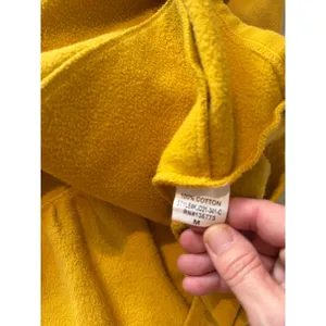 Karlie Mustard Yellow Sweatshirt Dress Tiered Ruffle Cotton Medium thumbnail 7