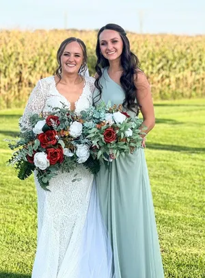 Azazie Bridesmaids Dress BROOKE AGAVE thumbnail 2