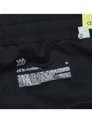 All In Motion Womens Athletic Quick Dry Lined Pocketed Running Shorts Black M thumbnail 3