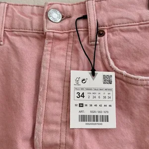 Zara | Pink High Rise Denim Shorts thumbnail 5
