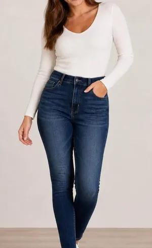 American Eagle Curvy Highest Rise Jegging Size 16R Blue thumbnail 1