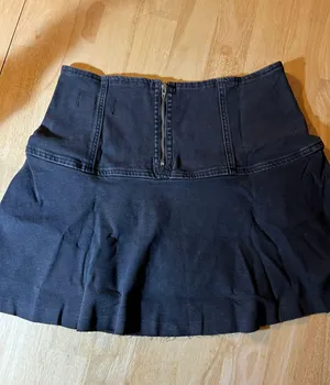 Free People Size 2 Women's Highlands Denim Skirt Black BNWT thumbnail 11