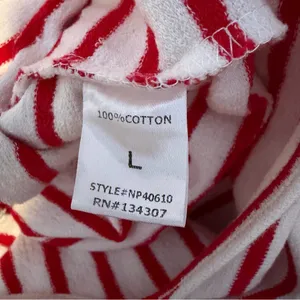 Lumiere Womens Large Red Ivory Striped Cotton Romper NWT Nautical Coastal thumbnail 8