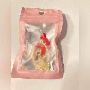 Kiki's Delivery Service Earrings Jiji Cat Anime Studio Ghibli Red Bow Gold‎ Hoop thumbnail 2
