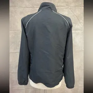 Reebok Women's Black Track Jacket Full Zip Sporty VTG Style L thumbnail 9
