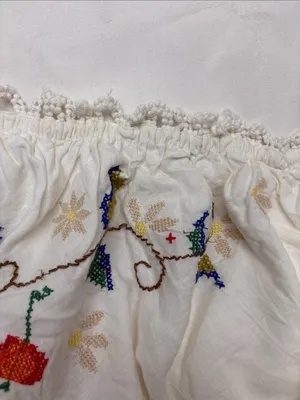 Farm Rio size XL pitanga maxi dress White Embroidered Floral Dress one shoulder thumbnail 13