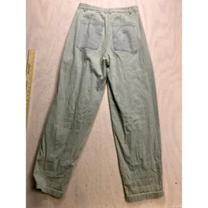 BDG Pleated Balloon Pants Womens 2 Light Wash Denim High Rise Tapered‎ Jeans thumbnail 10