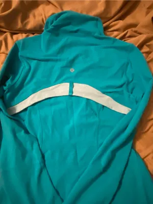 Lululemon Teal Define Jacket with Reflective Stripes thumbnail 2