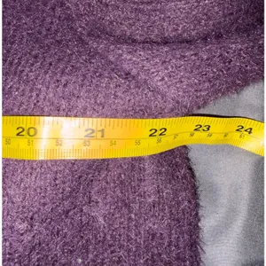 Abercrombie & Fitch Cropped‎ Cardigan Sweater Purple Fuzzy Knit Small Oversized thumbnail 3