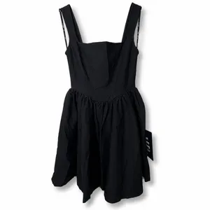 NEW Lulus Gazelle Black Ponte Knit Square Neck Princess Skater Mini Dress XS thumbnail 6