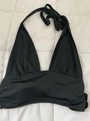 shein black halter top thumbnail 2