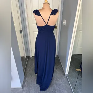 Lulus Here’s To Us Navy Wrap Maxi Dress‎ Bridesmaid Wedding thumbnail 7