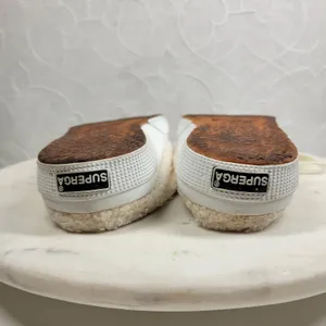 SuperGA Teddy Shearling Mule Sneakers US 9.5 Ivory Slip On Sherpa Boucle Cozy thumbnail 13