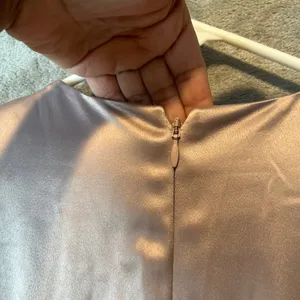 BHLDN Sabrina Stretch Satin Long‎ Sleeve Mini Dress Size Small Dusty Mauve New thumbnail 8