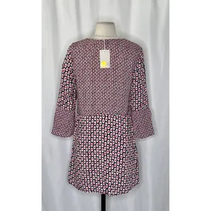 NWT!! BODEN Edna Tunic Top Retro Floral Navy Blue Red Preppy Polka Dot Size 6 thumbnail 6