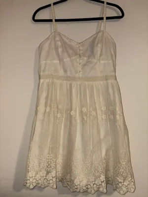 American Eagle Cream Lace Dress thumbnail 1