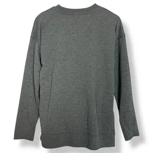 Nike Sweatshirt Top Gray Women Size XS‎ Relaxed Fit Long Sleeve Fleece Raw Seams thumbnail 4