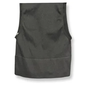 Priceless Crop Top Ribbed Texture V-Neckline Sleeveless Form Fitting Black W S/M thumbnail 6