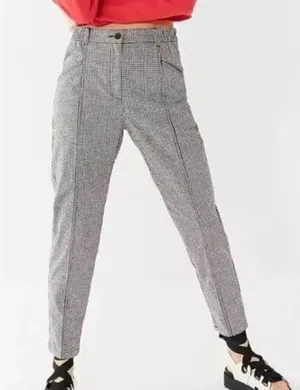 Urban Outfitters Checkered Tapered Trousers thumbnail 2