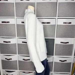 UNBRANDED Super Soft 1/4 Zip Sweater Size Medium White thumbnail 8