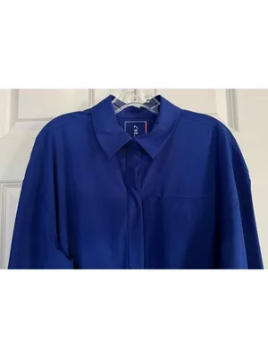 Nike 24.7 Perfect Stretch Oversized Long Sleeved Top Royal Blue Women's Medium M thumbnail 5