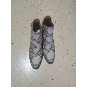 Lucky Brand Snake Print Leather Booties Zip Up Womens Shoes 9.5/40 thumbnail 4