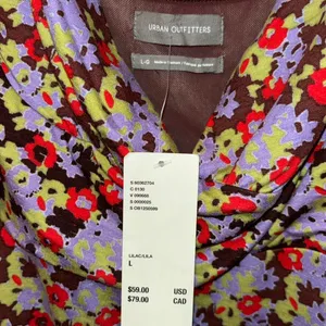 Urban Outfitters Purple Marianne Ditsy Print Mini Dress Babydoll thumbnail 3
