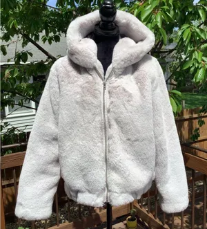 Modern faux fur jacket 🌸NWOT thumbnail 1