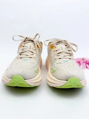 Hoka One One Clifton 9 Running Shoes Sneakers Vanilla/Astral thumbnail 3