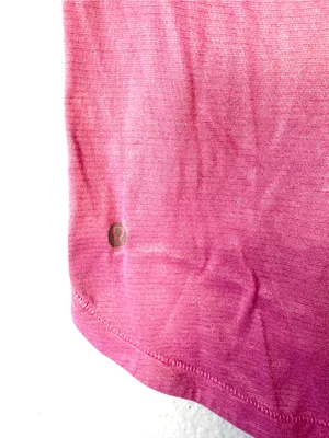 Lululemon Pink Shimmer What The Sport Tee Size Medium thumbnail 4