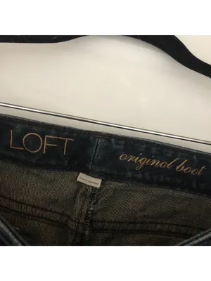 LOFT Original Bootcut Womens Jeans Size 0 Dark Wash Cotton Blend thumbnail 3
