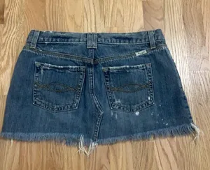 Abercrombie Distressed Denim Skirt thumbnail 2