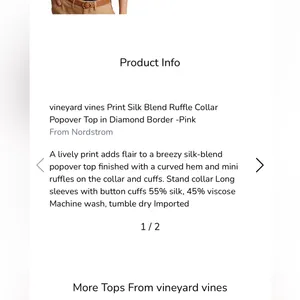 Vineyard Vines Pink and Blue Diamond Blouse | Women’s Size XL thumbnail 11