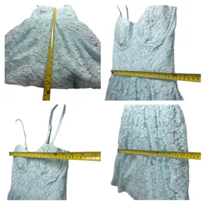 Abercrombie & Fitch Lace Bustier Fit Flare Pastel Blue Dress Size S thumbnail 9