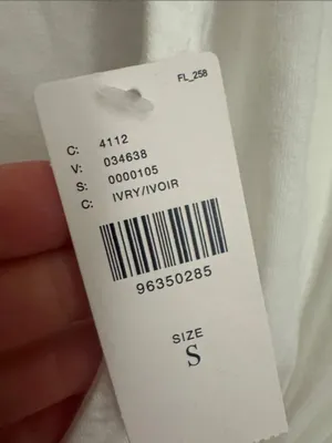 Maeve Heart Embellished V-Neck Tee in white NWT S thumbnail 5