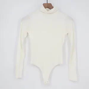 Naked Wardrobe Cream Turtleneck Long Sleeve Bodysuit Small thumbnail 2