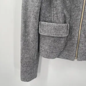 ANN TAYLOR Blazer Size Medium Wool Blend Gray Business Casual Office Work Career thumbnail 9