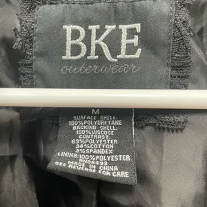 Like new medium black leather jacket with rose gold hardware thumbnail 2