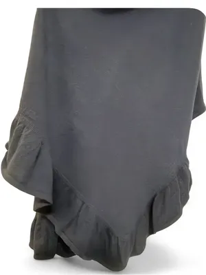 Evelyn Grace Women’s 100% Cashmere Ruffle Shawl Black One Size One Size thumbnail 5