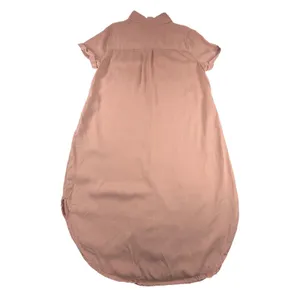 Teddi Rose Womens XL Dusty Rose Pink Tencel Button Down Shirt Dress High Low Hem thumbnail 2