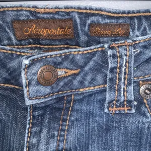 Aeropostale Skinny Leg Low Rise Dark Wash Blue Jeans 5/6R thumbnail 4