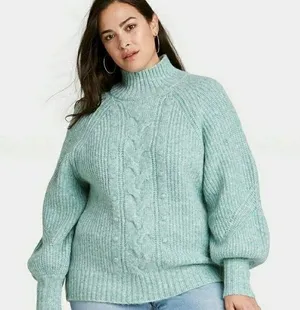 Ava & Viv Mockneck Sweater thumbnail 1