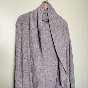 Barefoot Dreams CozyChic Lite Circle Cardi Cardigan Sweater Grey Large/XL thumbnail 3