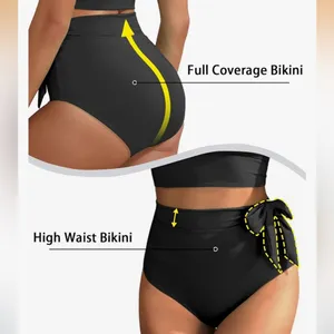 Yonique High Waisted Tummy Control Bikini Modest Bathing Suit 2PC swimsuit thumbnail 4