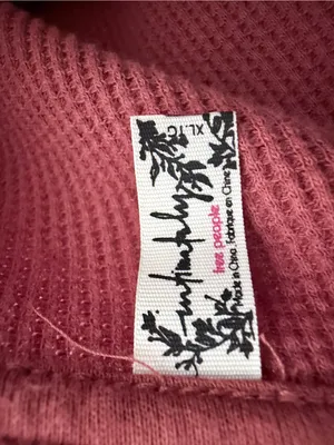 Relaxed Waffle-Knit Pullover Sweatshirt - Dusty Rose thumbnail 7