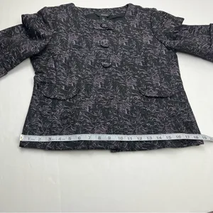 Ali‎ Miles Black Metallic Purple Jacket Womens Size Small Office Preppy Mature thumbnail 6