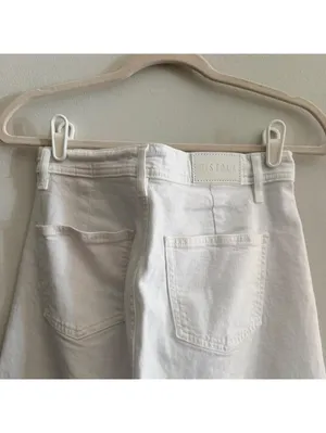 Pistola Penny High-Rise Crop Wide-Leg Jeans in Optic White thumbnail 6
