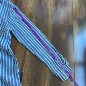 CP Shades Linen Striped Shirt Dress Full Button Down thumbnail 7