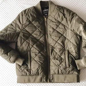 Olive Green Bomber Jacket thumbnail 2